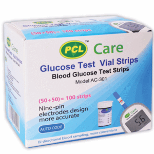 Home pcl care glucose test vial strips